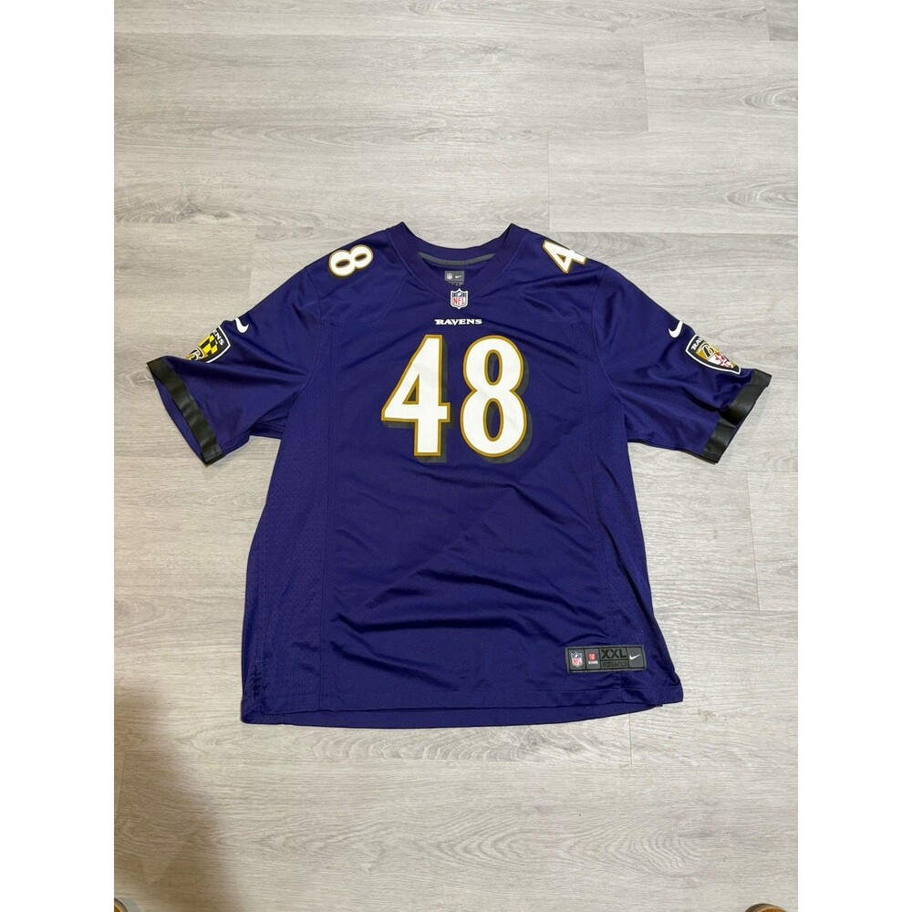 Nike On Field NFL Baltimore Ravens #48 Patrick Queen Jersey Men’s XXL